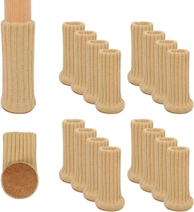 Famanu – Stoelsokken - hoge elastische vloerbeschermers - antislip - beschermt vloeren en stoelpootafdrukken