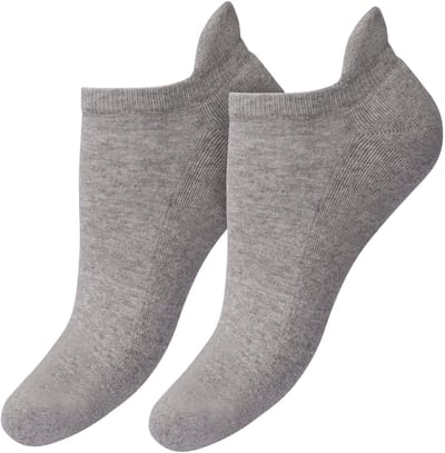 Bonnie Doon Unisex Sneaker Sokken Deluxe Dames Licht Grijs maat 36/42 - Dames en Heren - 2 paar - Badstof Binnenzool - Gladde Naad -Comfortabel en Zacht - Zacht Hiel Kussen houdt Vuil tegen - Sport - Sneakersokken - Light Grey Heather - OL631050.6