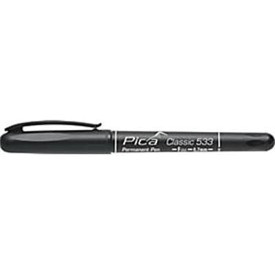 Pica permanent marker CLASSIC, zwart, lijndikte 0,7 mm, ronde punt, alcoholinkt, waterbestendig, 10 stuks