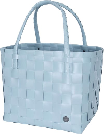 Handed By - Duurzame handgevlochten boodschappentas - Shopper - Weekendtas - Strandtas - Sporttas - Paris - lichtblauw - faded blue
