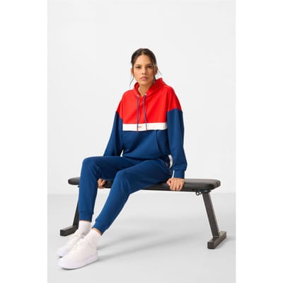 Kleurgeblokte Hoodie en Broek Set