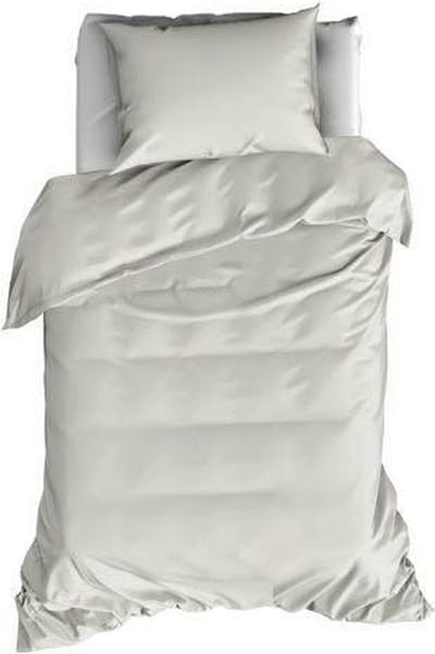 De Witte Lietaer Dekbedovertrek Katoen Satijn Olivia - Eenpersoons - 140 x 200/220 cm - Wit