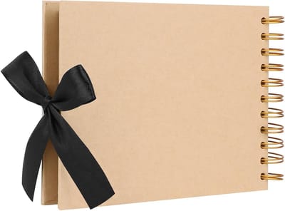 DIY Fotoalbum met 80 Zwarte Pagina's, A5 Scrapbook voor Foto's, Perfect voor Baby, Verjaardag en Valentijnsdag