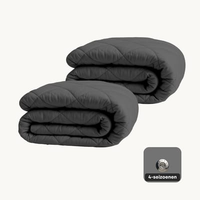 Dekbed Zonder Overtrek 240x200 – 4 Seizoenen – Wasbaar & Zacht – Antraciet – Y-NOT