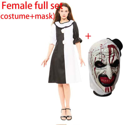 Terrifierr Cosplay Kostuum 1 Set Vrouwelijk Of Mannelijk Carnaval Feest Huidstrakke Moordenaar Clowns Jumpsuit voor Halloween Kostuum XXXL