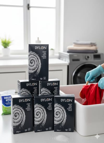 Dylon Zout 6 x 500 g – Fixeerzout voor Textielverf – Essentieel voor Handverven met Dylon Textielverf