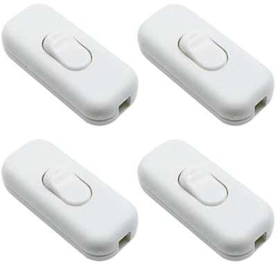 Tussenschakelaar 6A voor Elektrische Lampen en Kleine Apparaten - 4 Stuks