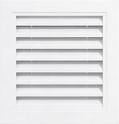 Wandventilatierooster - Afzuigkap rooster - Goede ventilatie - Eenvoudige installatie - 7.8 x 7.8 inch - Wit