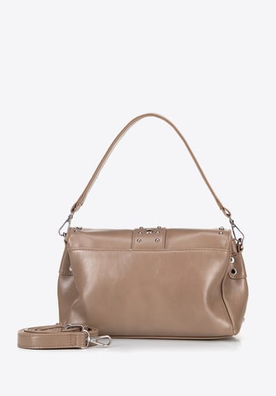 Wittchen - Dames Crossbody Tas - Eco-leer - Decoratieve Klinknagels - Beige