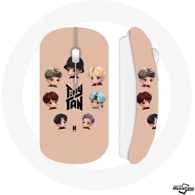 Draadloze muis BTS TinyTAN animatieposter RM Jin Suga J-Hope Jimin V en Jungkook