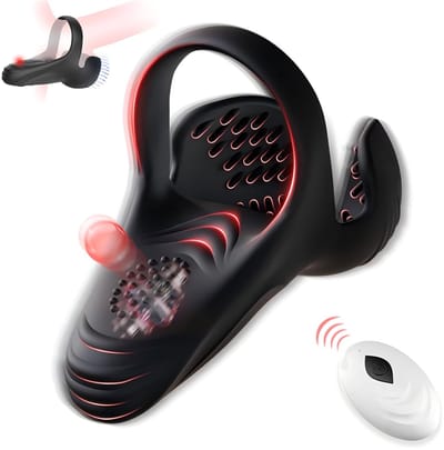 Daity Siliconen Vibrerende Cockring – Penisring met 10 Vibratiestanden & Afstandsbediening – Testikel Stimulator enPerineum Massage – Voor Lange & Stevige Erectie – Sex Toy voor Mannen & Koppels