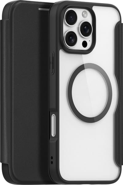 Dux Ducis - Hoes geschikt voor Apple iPhone 16 Pro - Geschikt voor Magsafe - Book Case - Zwart