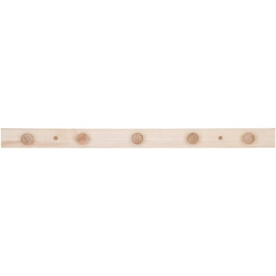 Abano Kapstok Van Natuurlijk Populierenhout - L:70cm - House Nordic - Wandkapstokken - Bruin - Hout