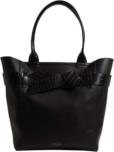 Dames Handtas - Schoudertas Tote Bag - Dagelijks Gebruik - Krokodillenprint Strik Detail - 32 x 38 x 16 cm
