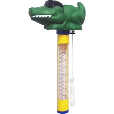 Drijvende zwembadthermometer Cartoon dierenvorm Watertemperatuurthermometers met touwtje voor H45345-1 blue