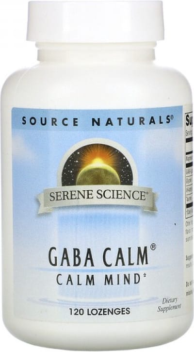Source Naturals - GABA Calm - Calm Mind - Peppermint Flavor - 120 zuigtabletten