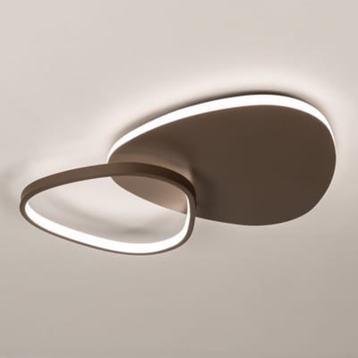 Lumidora Plafondlamp 75629 - Plafonniere - STELLA - 2 Lichts - Ingebouwd LED - 30.0 Watt - 3000 Lumen - 2700 Kelvin - Bruin - Metaal - Met dimmer