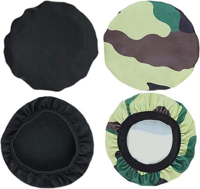 Set van 4 Wasbare Hoofdtelefoonhoezen voor 9 tot 10,5 cm Hoofdtelefoons, Vervangbare, Stofdichte en Comfortabele Oorkussens in Camouflage Design