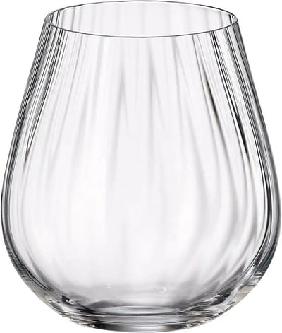 Mooie Waterglazen Crystalite Bohemia Columba Optic tumbler 380ml