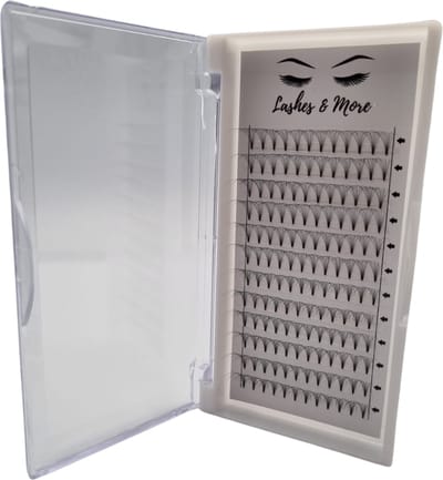 Lashes&More - 8D "Try out set" (12 trays) - Pre-Made Volume Fans - 9mm-14mm  0.05 D krul - wimperextensions - nepwimpers