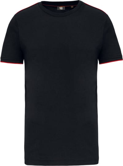 WK. Designed To Work T-shirt Day To Day korte mouwen WK3020 - BLACK / RED - XXL