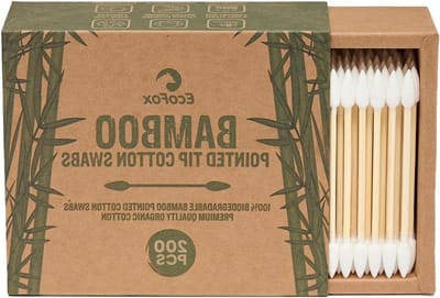 Wattenstaafjes Precisie - Puntige Staafjes - Make-up Aanbrengen - Biologisch Afbreekbaar Bamboe - 200 Stuks - Natuurlijk