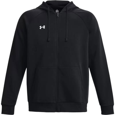 Under Armour UA Rival Fleece FZ Hoodie-BLK Heren Sporttrui - Zwart - Wit