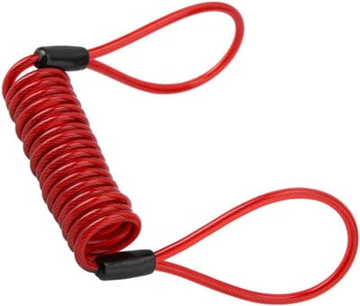 Stevige Anti-Diefstal Spool Kabel voor Schijfremslot - 1.2M Elastisch Touw, Rood, Bescherming tegen Diefstal