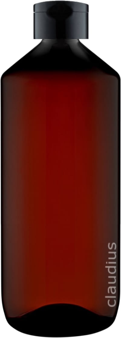 Lege Plastic Fles 500 ml amber met Zwart klepdop - set van 10 stuks