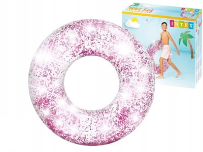 Intex Roze Sparkling Glitter Zwemring 119 CM - Zwemband - Luchtbed Zwembad - Strand Luchtbed - Lounge