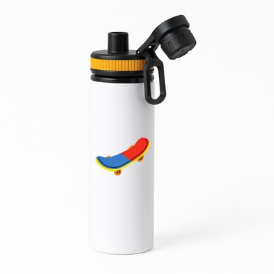 Hacebo® - Skaters waterfles met draaidop oranje - Skateboard - Skateboarders - Speelgoed - sporten - water fles - 850ML