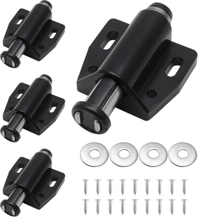8 Stuks Magnetische Push-to-Open Kastdeur Openers met Schroeven en Bevestigingsmateriaal
