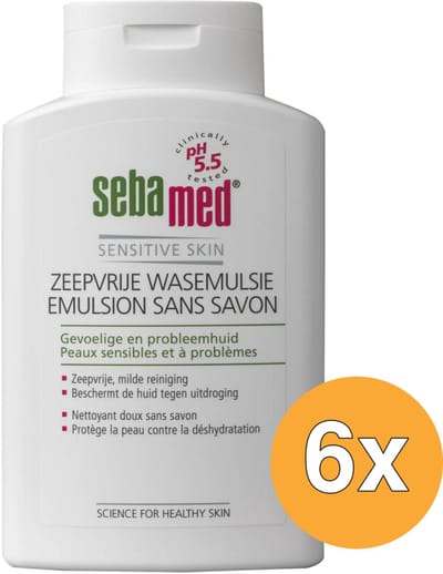 6x Sebamed Zeepvrij wasemulsie (500 ml)