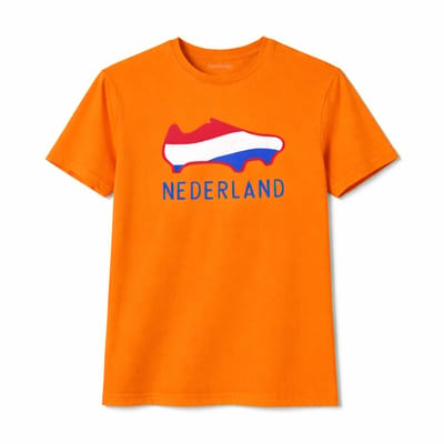 Starry Indigo - Oranje shirt Heren Crack print T-Shirt - Nederlands Elftal Voetbal T-Shirt met korte mouwen - Holland - Nederland – EK-WK-Olympische Spelen Maat S