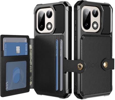 Portemonnee Hoesje Geschikt voor OnePlus 15 - Back Cover met Pasjeshouder - Telefoonhoesje voor Pinpas - Kaarthouder op Achterkant - Case met Magneet Zwart