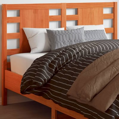 vidaXL - Hoofdbord - 135 - cm - massief - grenenhout - wasbruin