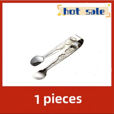 Pinces à glaçons créatives en acier inoxydable, pinces à sucre, pinces pour aliments, pinces pour barbecue, outil pince à glace, pince de service pour bar et cuisine, accessoires de cuisine gray