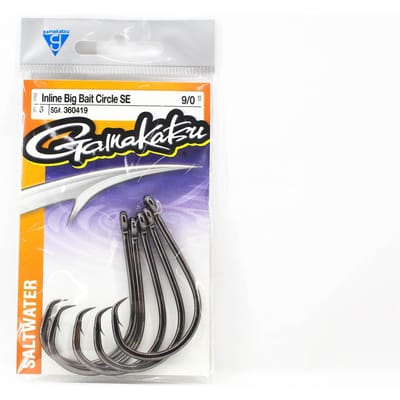 Gamakatsu 360419 Inline Big Bait Circle SE Maat 9/0, 5 stuks per verpakking (2253)