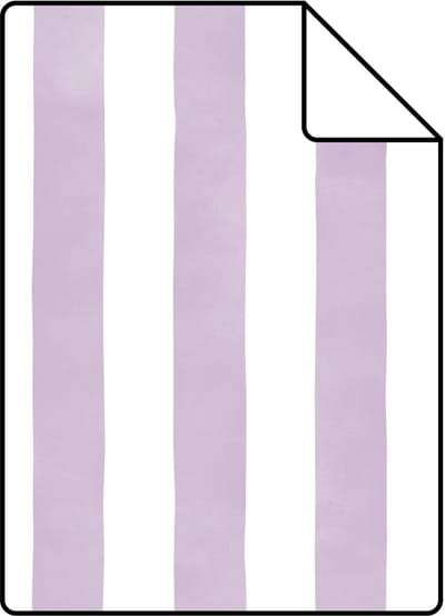 Proefstaal ESTAhome behang strepen paars en wit - 26.5 x 21 cm - 131305-S