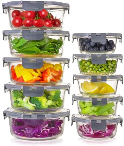 RONN® Magnetron Bakjes met Deksel - Magnetron Bakjes - Magnetron Bord met Deksel - Grijs - 18cm x 18cm x 7cm