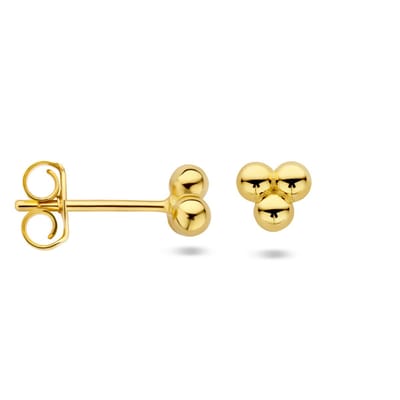 YO&NO - Oorbellen - Sieraden Vrouw - Oorknoppen bolletjes - Zilver Verguld - Zilver 925
