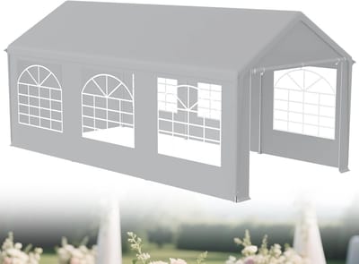 Partytent 3x6m - Waterdicht, UV-bescherming en Uitneembare Zijpanelen voor Tuinfeesten en Bruiloften