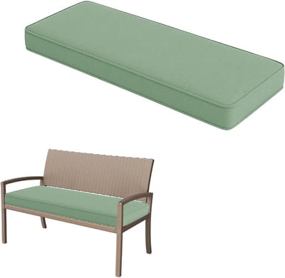 Bankkussen Linnen - Zitkussen Bank - Terras en Tuin - Ademend en Duurzaam - 120x40x5 cm - Groen