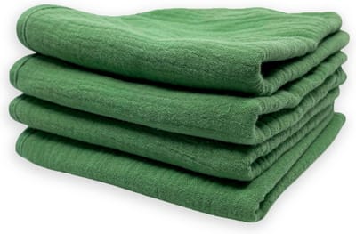 Smikkels - Baby Spuugdoekjes - Monddoekjes - set van 4 stuks - Groen - Dubbellaags - 100% biologisch katoen - hydrofiel met badstof