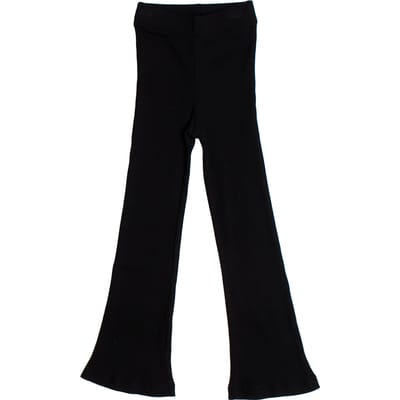 739986 Geribde flare legging voor meisjes