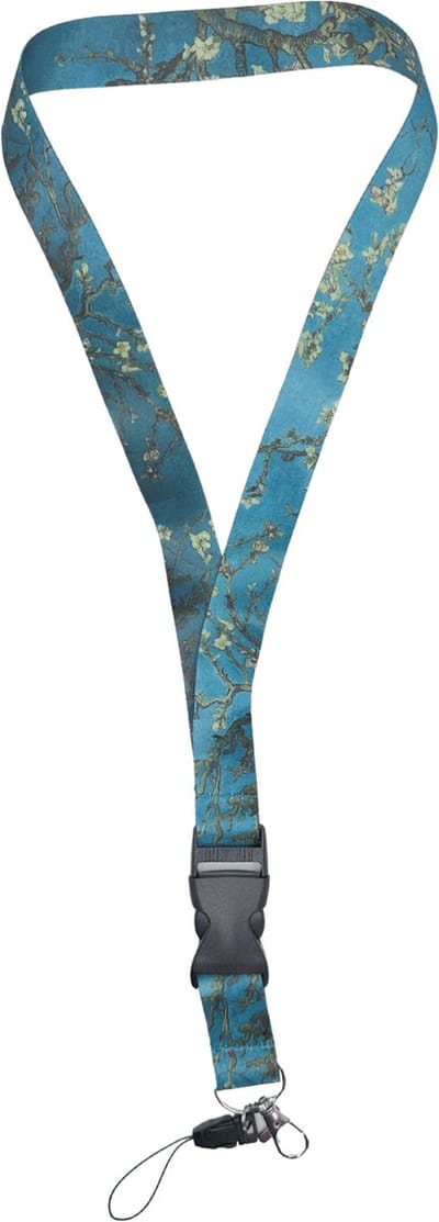 3BMT Keycord Sleutelhanger met Badgehouder - Van Gogh - Amandelbloesem