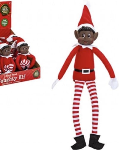 Jongen - Zwart/donkerbruin - Kerst - pop - Kerstmis traditie - naughty elves - Elves behavin badly
