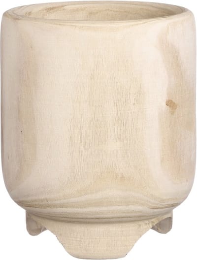 Mica Decorations Naturo Bloempot - 24x24x27 cm - Hout - Bruin