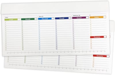 Weekplanner voor Bureau of Kantoor - Set van 2 Weekplanningen