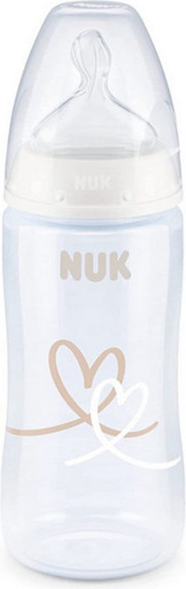 NUK | First Choice+ | harten | babyfles| 0-6 maanden | speen: M | 300 ml | 0-6 maanden